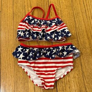 Wave Zone Star and Stripe Bikini Set 3T 4th of July